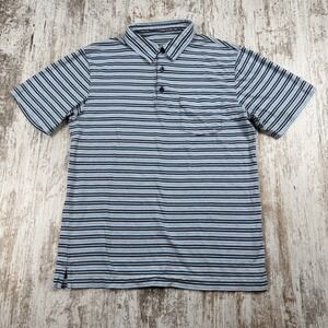 Patagonia Men's Squeaky Clean Polo Shirt Sz S Stripped Organic Cotton‎